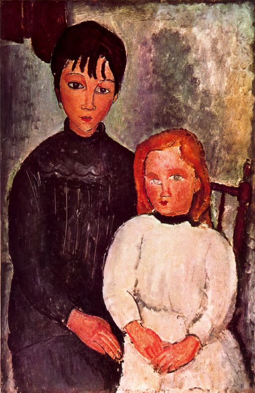 Two girls - Amedeo Modigliani Paintings